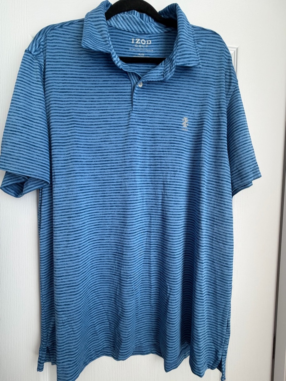 Izod Blue Striped Polo Shirt